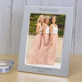 Bridesmaid Silver Plated Picture Frame (6