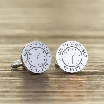 A time to remember / Special Time Cufflinks - Silver Finish