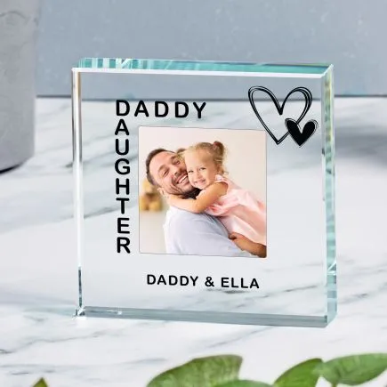 Daddy & Daughter Glass Token
