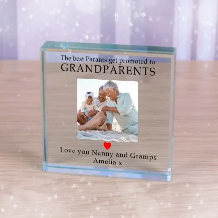 Promoted To Grandparents Glass Token