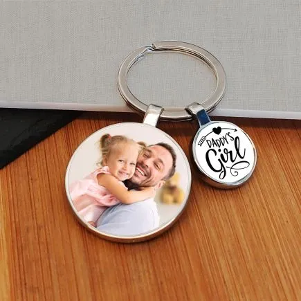Daddys Girl Charm Photo Upload Key Ring