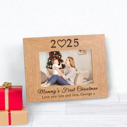 Mummy's First Christmas Wood Picture Frame (6