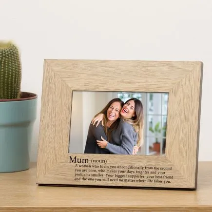 Definiton of A Mum Wood Picture Frame (6