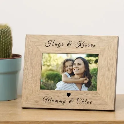 Hugs and Kisses Wood Picture Frame (6