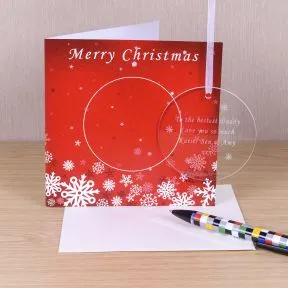 Christmas Card with Round Decoration