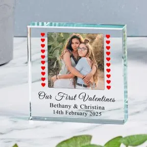 First Valentines Glass Token