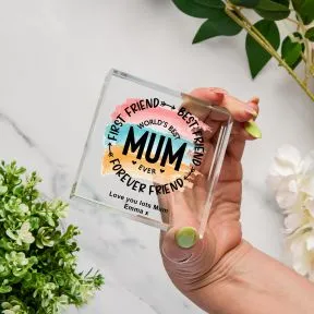 Worlds Best Mum Ever Glass Token