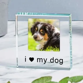 I/We Love Dog/Cat Glass Token