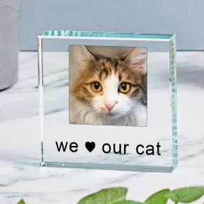 I/We Love Dog/Cat Glass Token