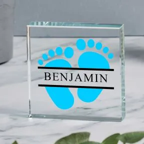 Baby Feet Glass Token - Gift Boxed