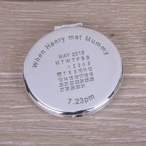 When . . . Met Mummy Compact Mirror - Silver Plated