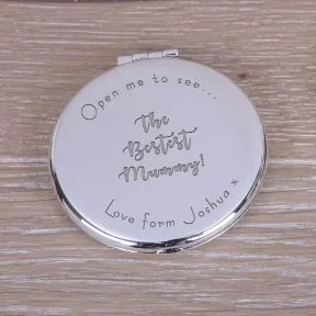 The Bestest . . . Compact Mirror - Silver Plated