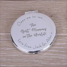 Best . . . in the World Compact Mirror - Silver Plated