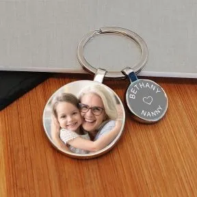 Loveheart Charm Photo Upload Key Ring