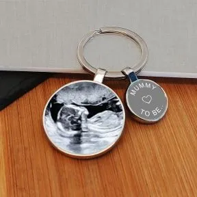 Baby Scan Charm Key Ring
