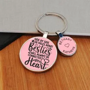 Besties Charm Key Ring