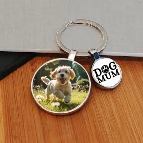 Dog Mum Charm Photo Upload Key Ring