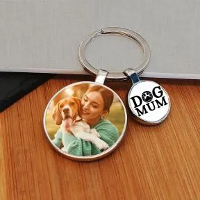 Dog Mum Charm Photo Upload Key Ring