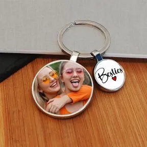 Besties Charm PhotoUpload Key Ring