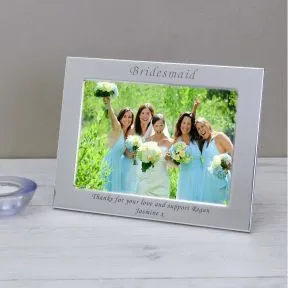 Bridesmaid Silver Plated Picture Frame (6