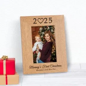 Mummy's First Christmas Wood Picture Frame (6