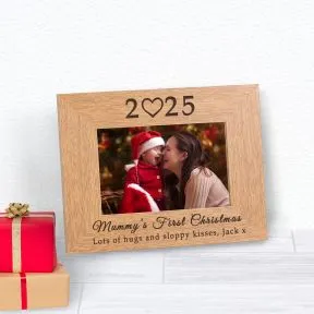 Mummy's First Christmas Wood Picture Frame (6