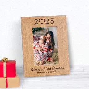 Mummy's First Christmas Wood Picture Frame (6