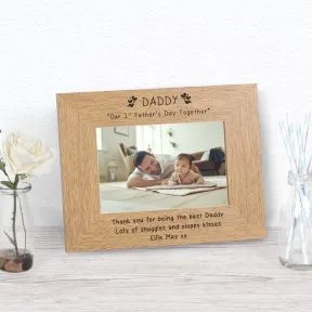 Daddy Our 1st Fathers Day Together Wood Picture Frame (6