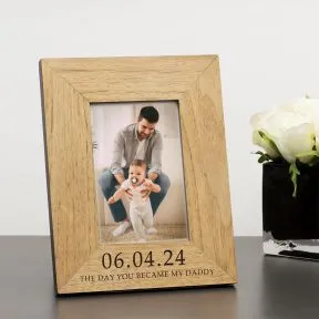The Day You Became My Daddy Wood Picture Frame (6