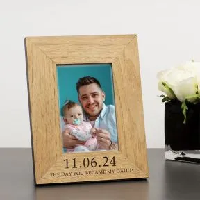 The Day You Became My Daddy Wood Picture Frame (6