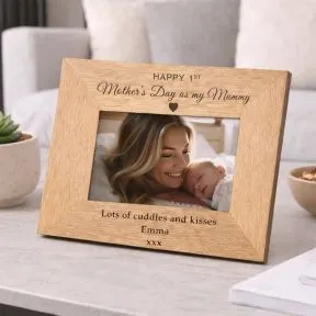 Happy 1st Mothers Day as my . . . Wood Picture Frame (6