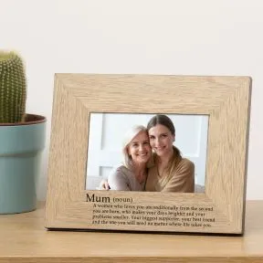 Definiton of A Mum Wood Picture Frame (6