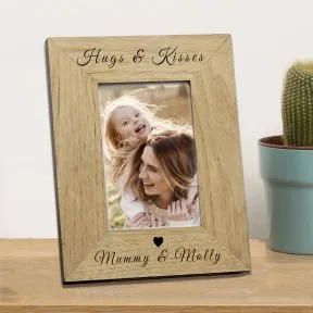 Hugs and Kisses Wood Picture Frame (6
