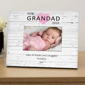 New Grandad personalised photo frame