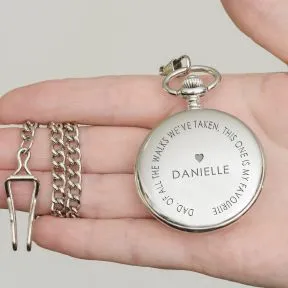 Dad, Of All The Walks Pocket Watch - Silver Finish