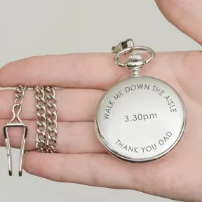 Walk Me Down The Aisle Pocket Watch - Silver Finish